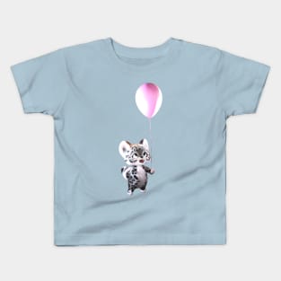 Snow Leopard Birthday Kids T-Shirt